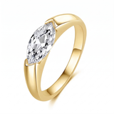 Muse Marquise Moissanite Ring - Gold
