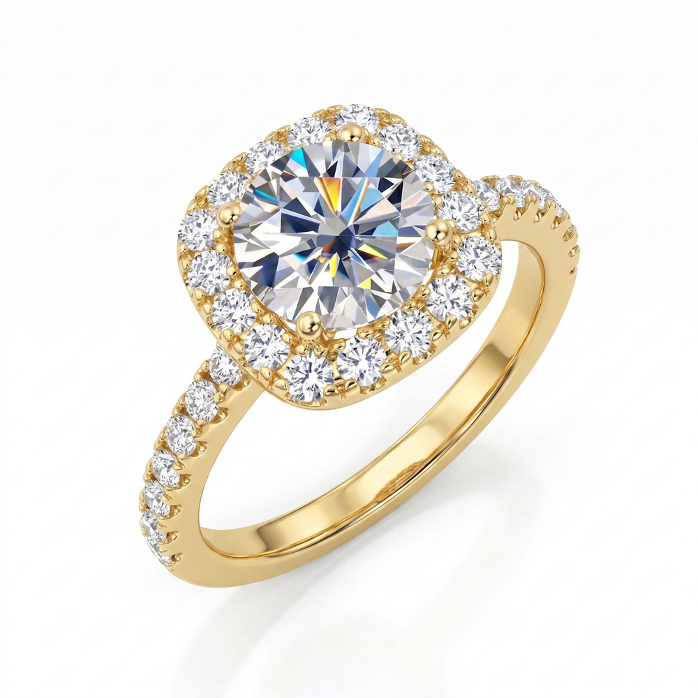 Amara Halo Ring - Gold