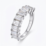 Monaco Emerald Ring - White Gold