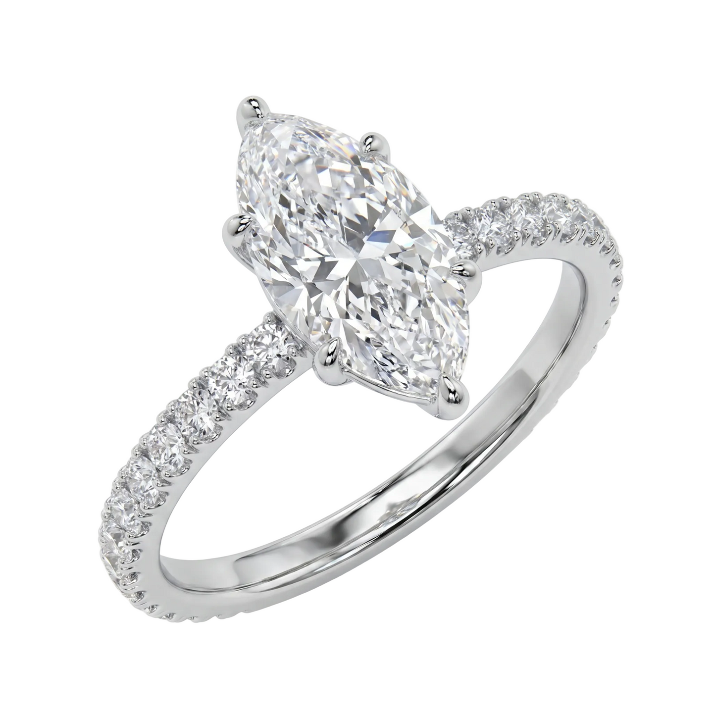 Aveline Marquise Ring - White Gold