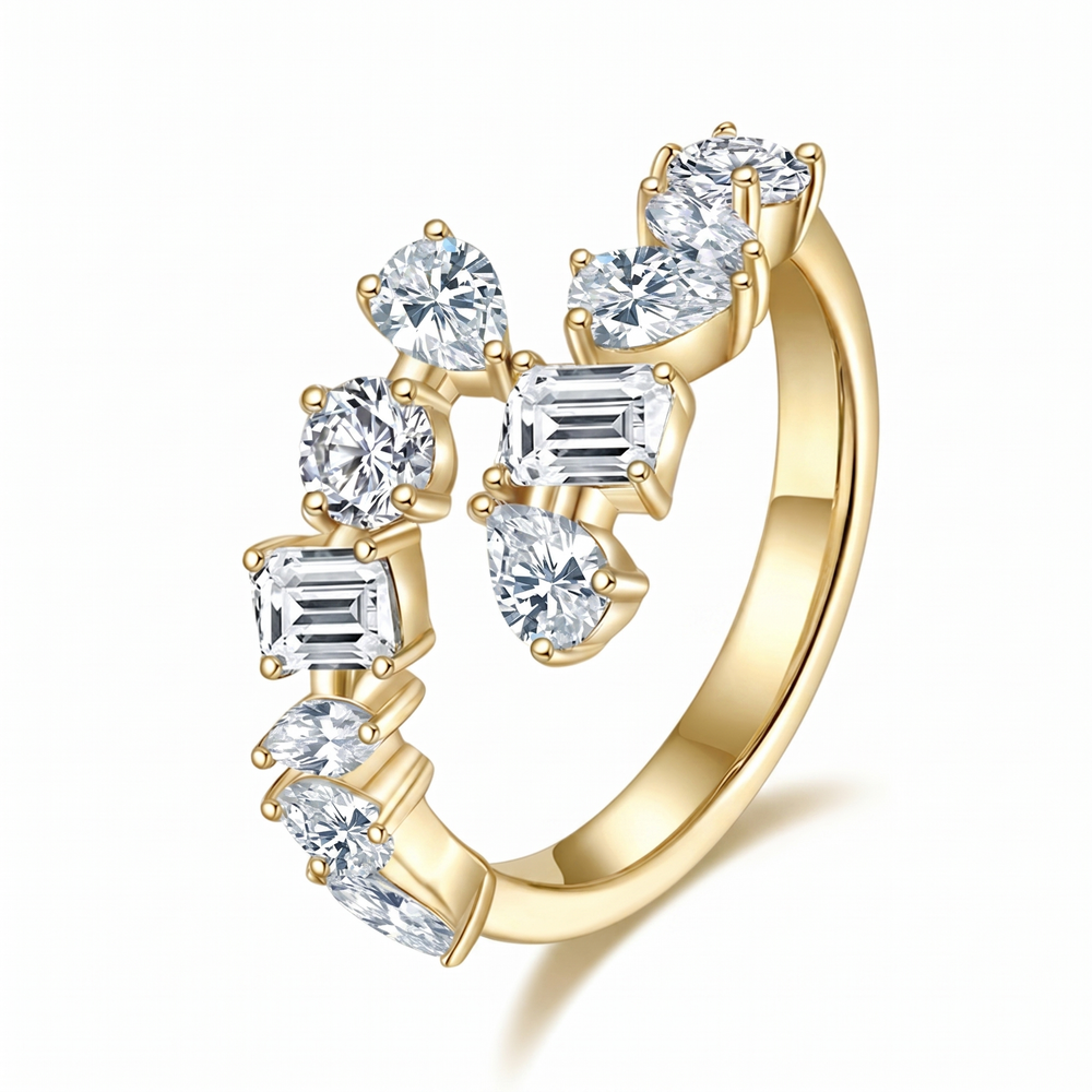 Seraphina Mixed Cut Ring - Gold