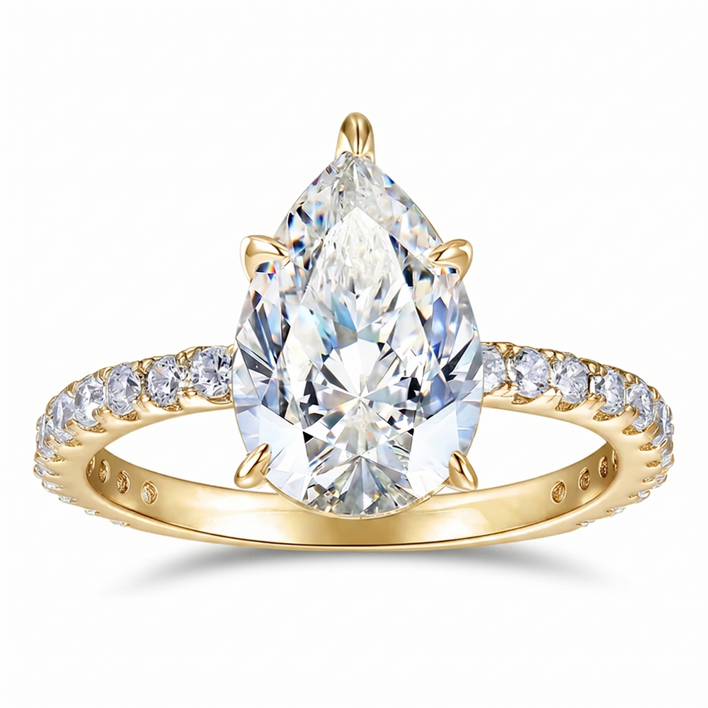 Vivian Pear Ring - Gold