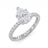 Vivian Pear Ring - White Gold