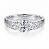 Muse Marquise Moissanite Ring - White Gold