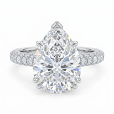 Vivian Pear Ring - White Gold