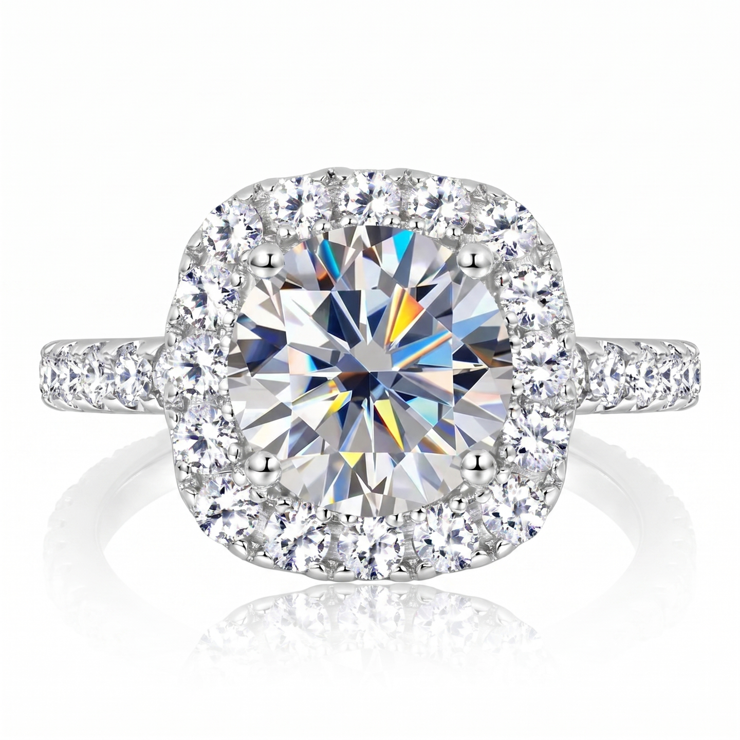 Amara Halo Ring - White Gold