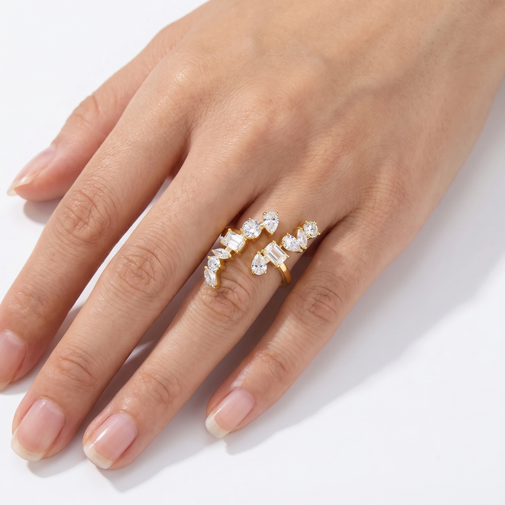 Seraphina Mixed Cut Ring - Gold