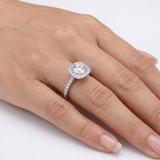 Amara Halo Ring - White Gold
