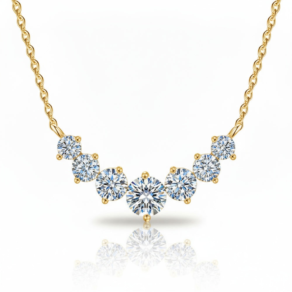 שרשרת יהלומים מודרגת - Clairé - זהב