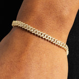 Moissanite Cuban Bracelet 5MM - Gold