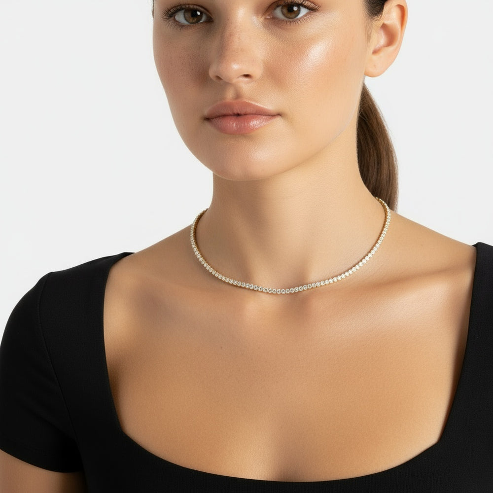 שרשרת טניס 3 מ"מ Aria - זהב