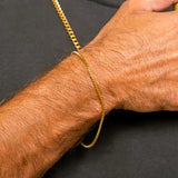 צמיד בוקס 2 מ"מ – זהב