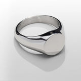 Silver ring on a white background