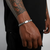 צמיד קובאני 10 מ"מ - כסף