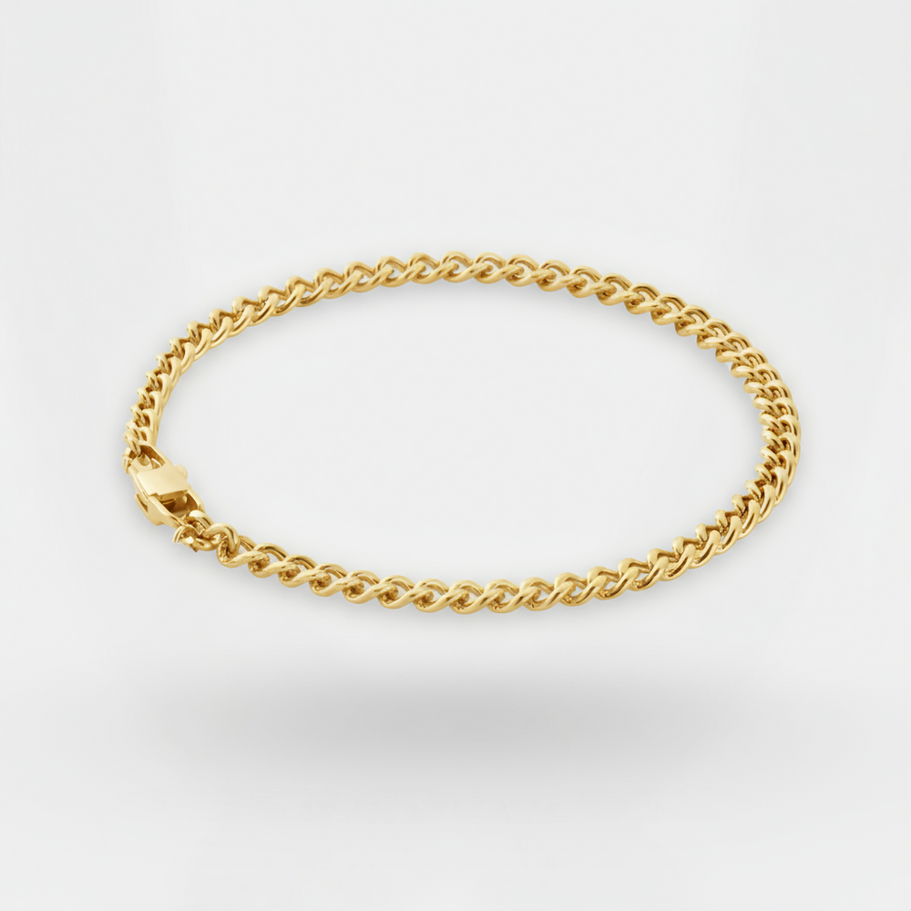 Cuban Bracelet 4MM - Gold