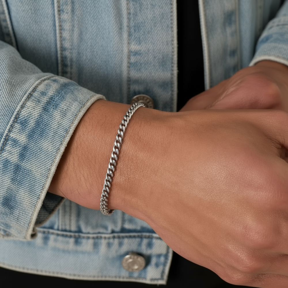 Cuban Bracelet 4MM - Silver