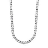 Diamond tennis necklace on a white background