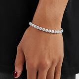 צמיד טניס Celeste - זהב לבן