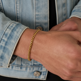 Cuban Bracelet 4MM - Gold