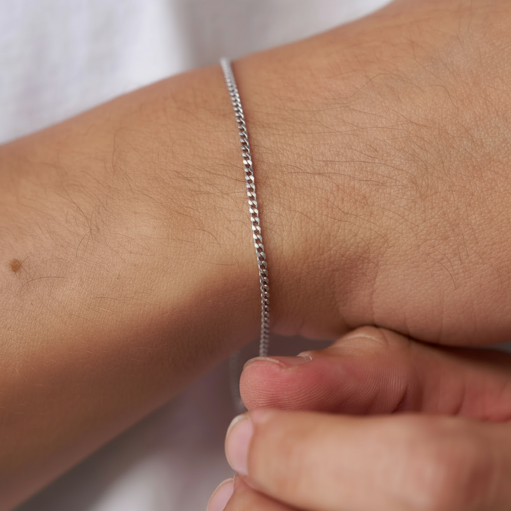 צמיד ריי 2 מ"מ - כסף