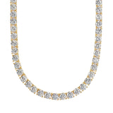 Necklace with gold and silver chain on a white background