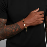 צמיד תלתן זהב – שחור & לבן