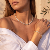 סט טניס יוקרתי 3 מ״מ - שרשרת וצמיד