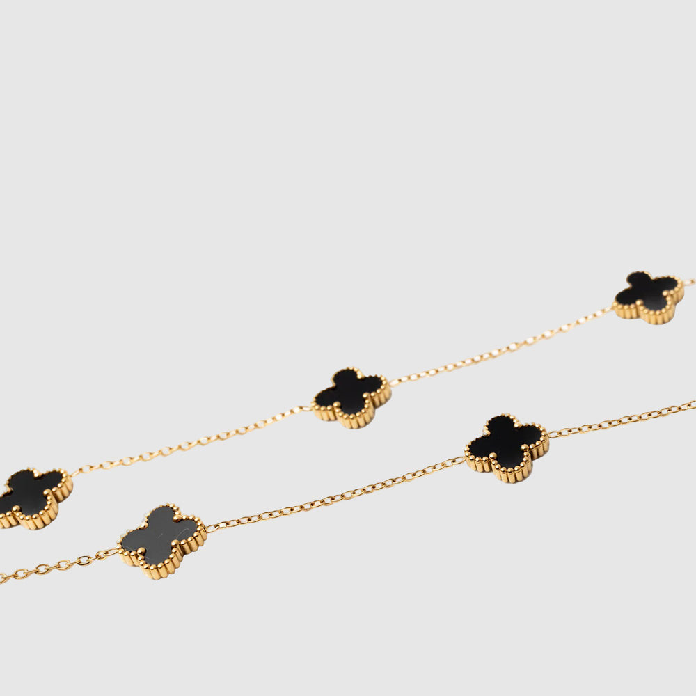 Clover Set Gold - Black Onyx