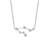 Astra Zodiac Sign Necklace In Silver