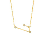 Astra Zodiac Sign Necklace In Gold