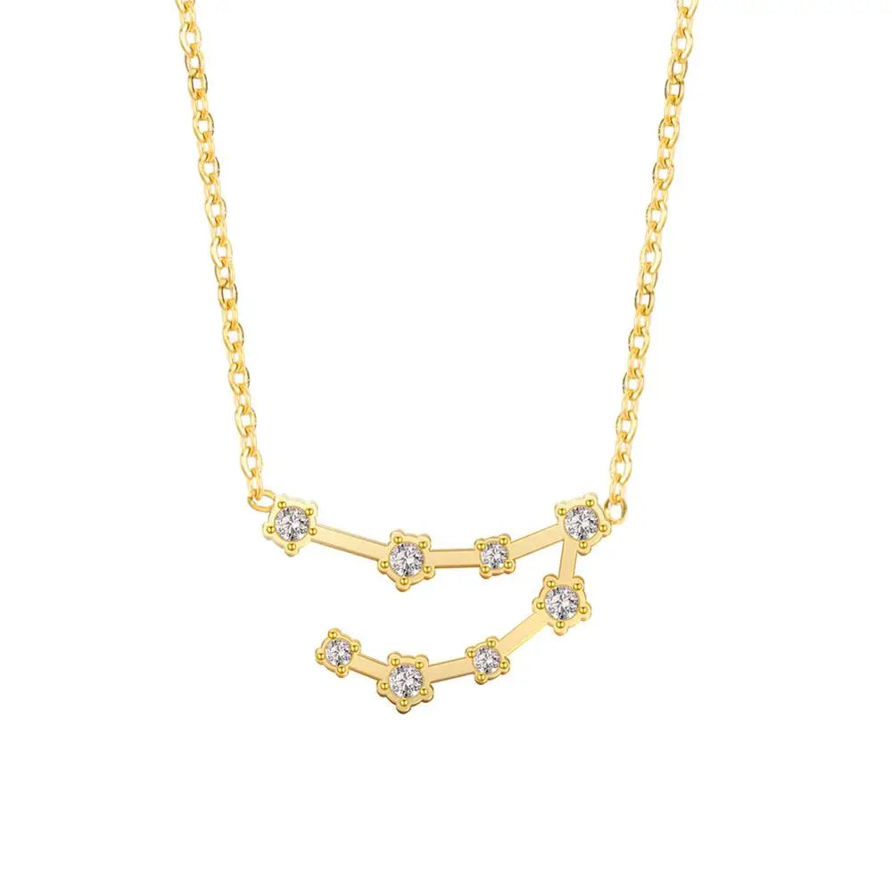Astra Zodiac Sign Necklace In Gold