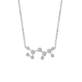 Astra Zodiac Sign Necklace In Silver