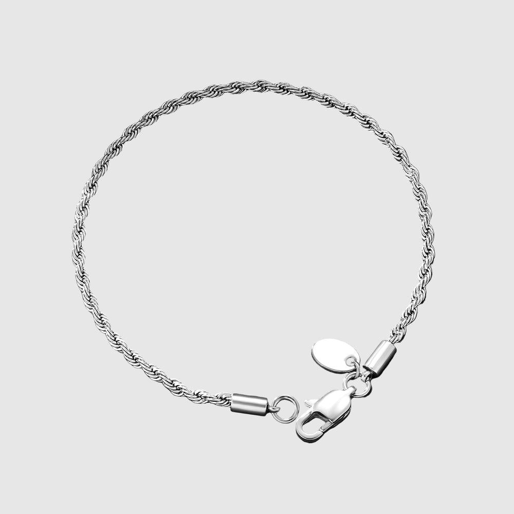 צמיד חבל 2 מ"מ - כסף