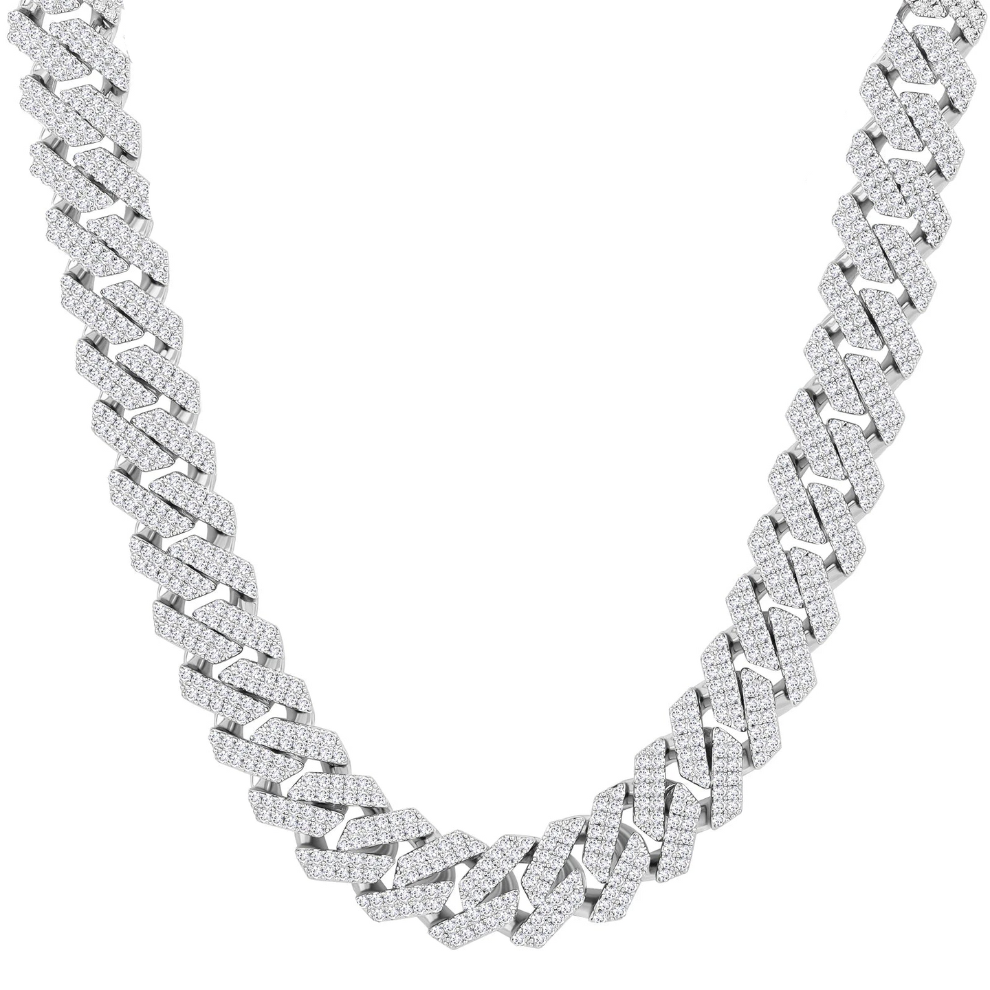PRYSM – Prong Iced Cuban Necklace 12mm