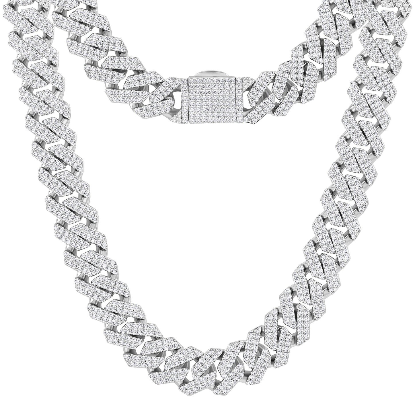 PRYSM – Prong Iced Cuban Necklace 12mm