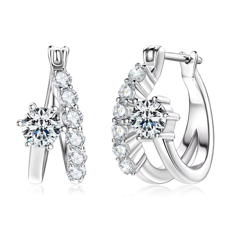 Claire Pave Hoop Earrings