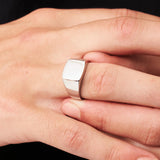 טבעת חותם מרובע – זהב