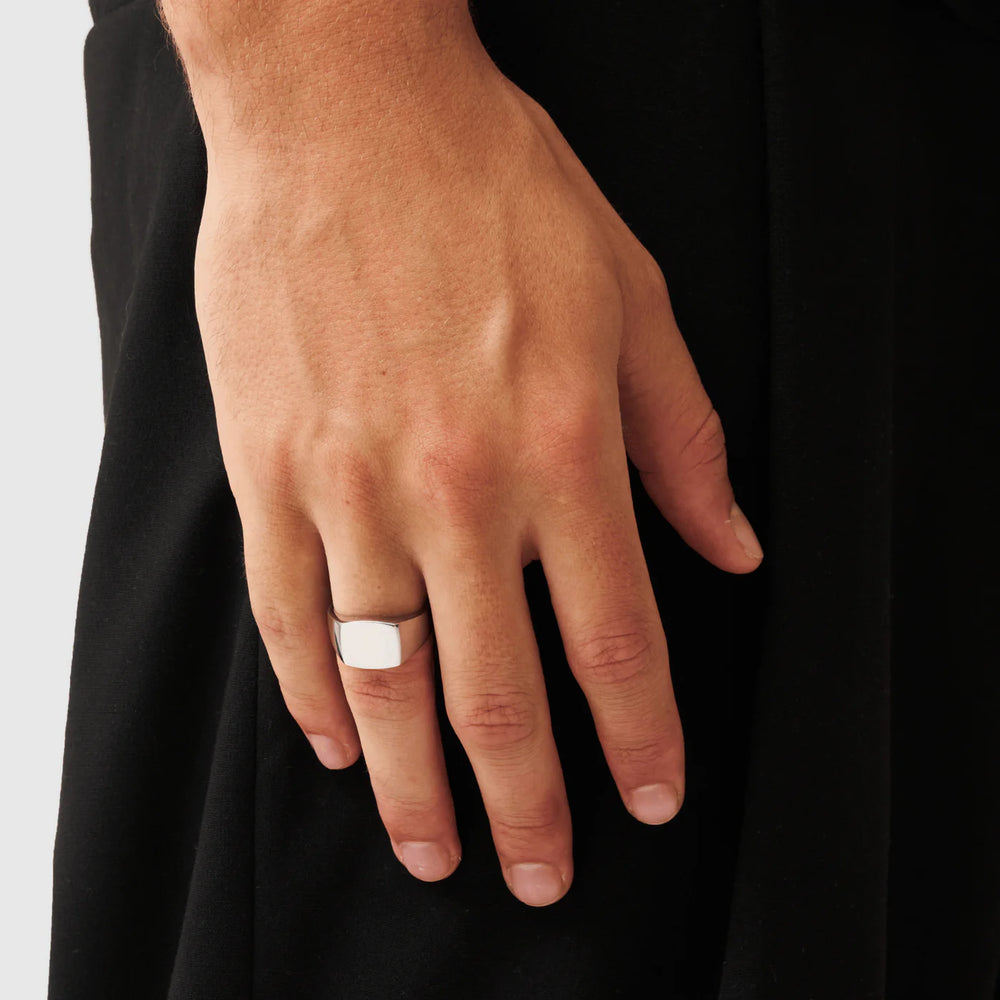 טבעת חותם מרובע – זהב