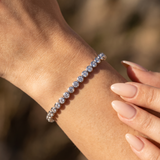 Bella Bezel Tennis Bracelet - White Gold