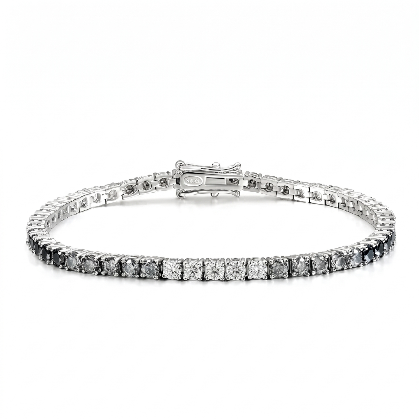 Ombré Tennis Bracelet - White Gold