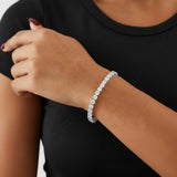 צמיד טניס Aria 5 מ"מ - זהב לבן