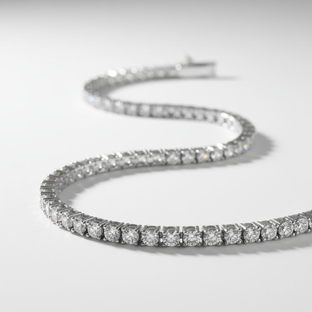 צמיד טניס Aura 3 מ"מ - זהב לבן