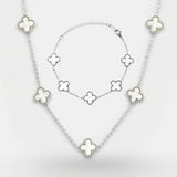 Clover Set Silver - White Pearl