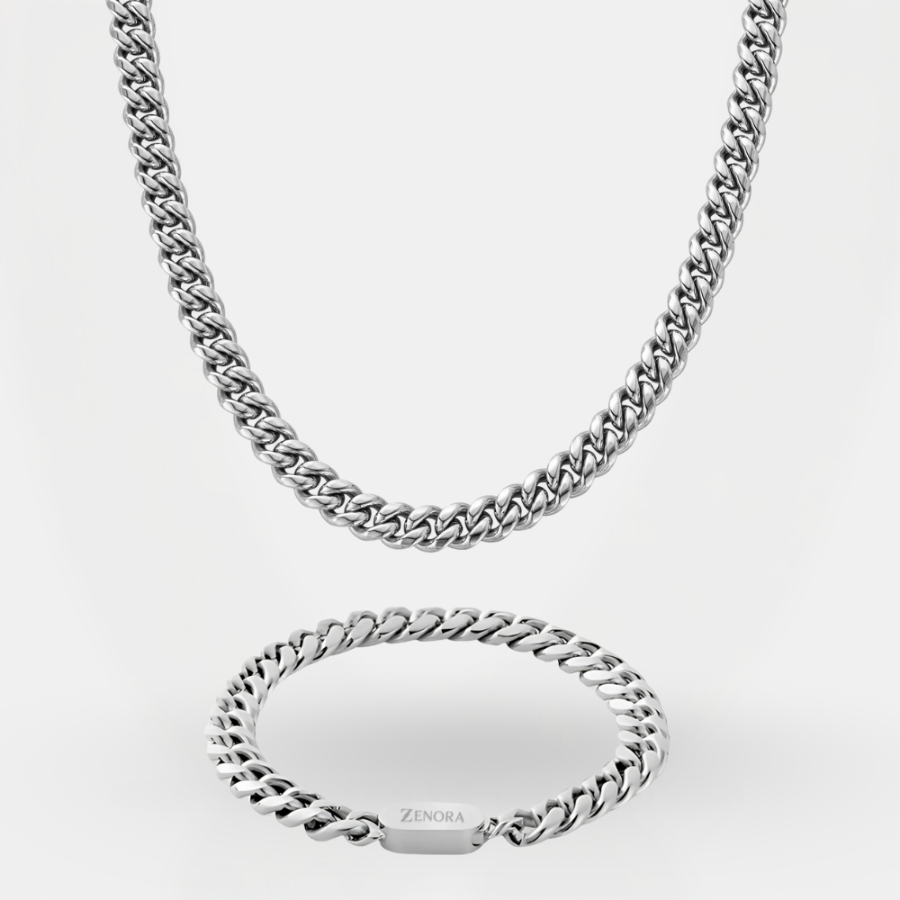 Cuban Set 8MM – Silver