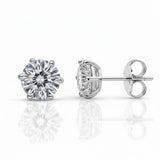 עגילי סוליטר צמודים 1 קארט