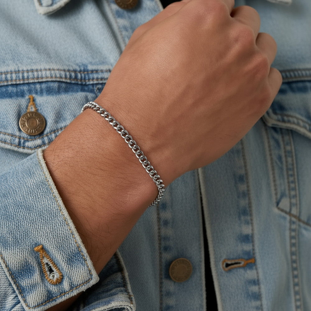 Cuban Bracelet 4MM - Silver