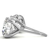Martini Stud Earrings - White Gold