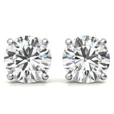 Martini Stud Earrings - White Gold