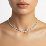 שרשרת קולייר מודרגת - Aurélia - זהב לבן