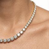 Aria Tennis Necklace 5MM - 18k Gold
